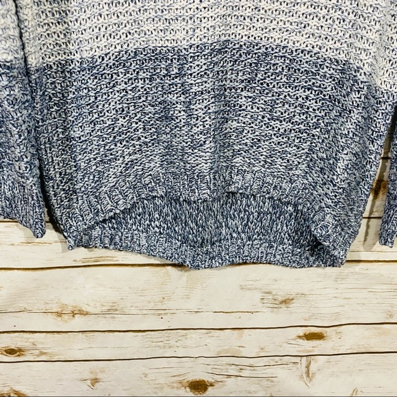 RDI Blue Ombre Open Knit Colorblock Sweater Size L - Picture 4 of 7